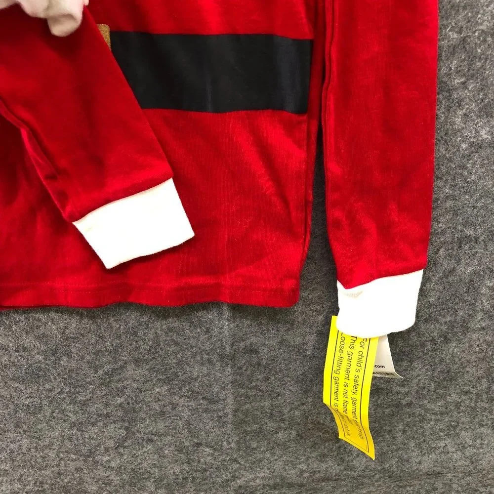 NWT Carters Santa Pajama‎ Top Red Size 12 Long Sleeve Cotton Crewneck